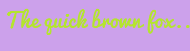 Image with Font Color B4E52E and Background Color CCA1EB